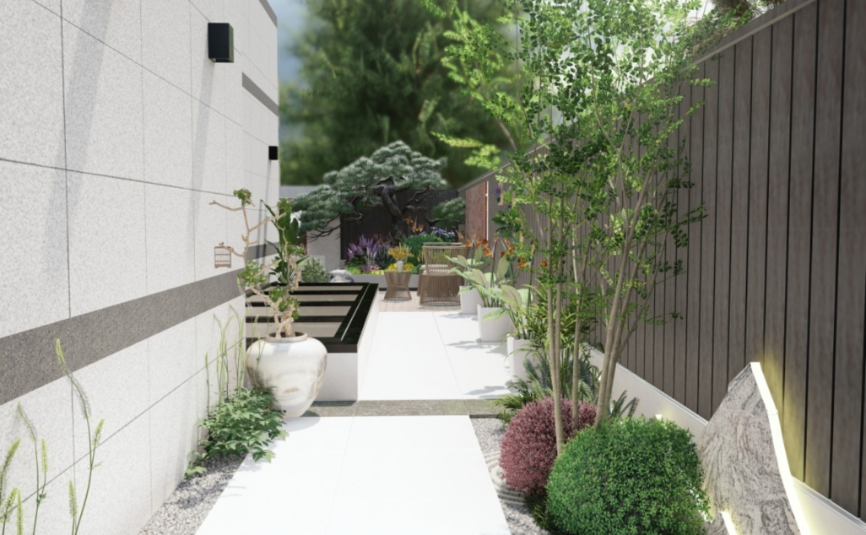 |100㎡时尚简约小院设计,这样的庭院风格适合都市人,你爱了吗?