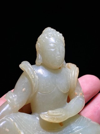 和田玉籽料|宋  和田玉籽料 释迦摩尼 玉佛 摆件 把件