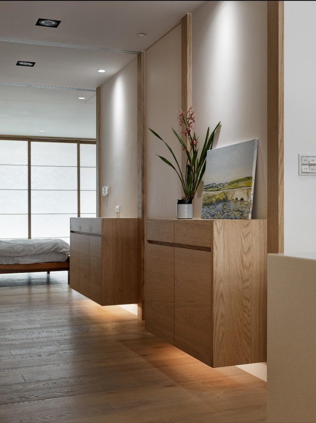 特别舒服的日式风格小家,白色加原木色设计,效果很清新!