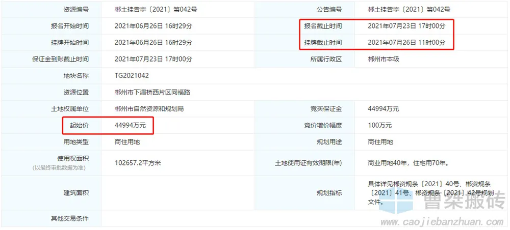 郴州|8.7亿！超高层！郴州新一中旁挂牌拍卖435亩地块