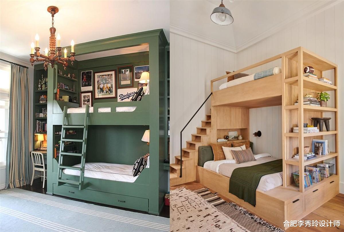 上下铺儿童床，别再忽略床头设计了，设计师分享6种，实用又好看