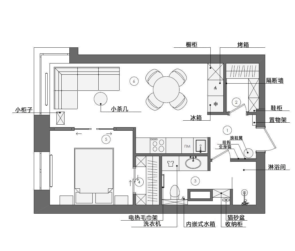 装修优姐|65岁阿姨的单身生活，住40㎡公寓，室内设计时尚高级让人赏心悦目