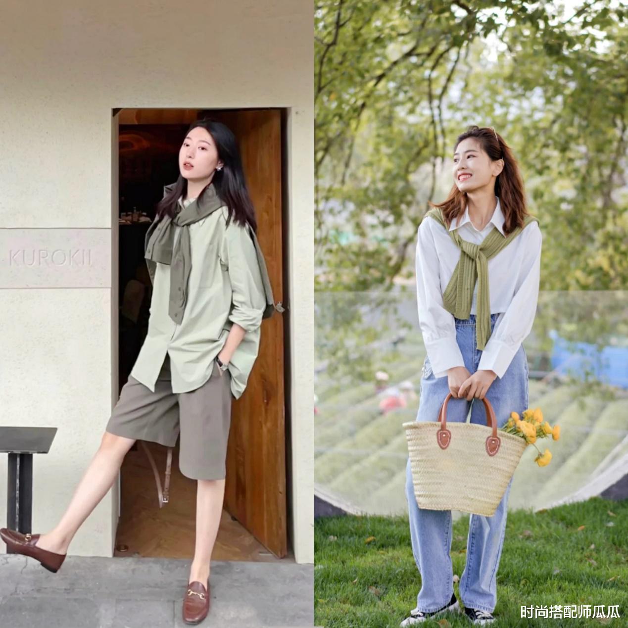 时尚搭配师瓜瓜 今年穿衬衫别再“塞裤腰”了！学学这3种“显瘦穿法”，实用洋气
