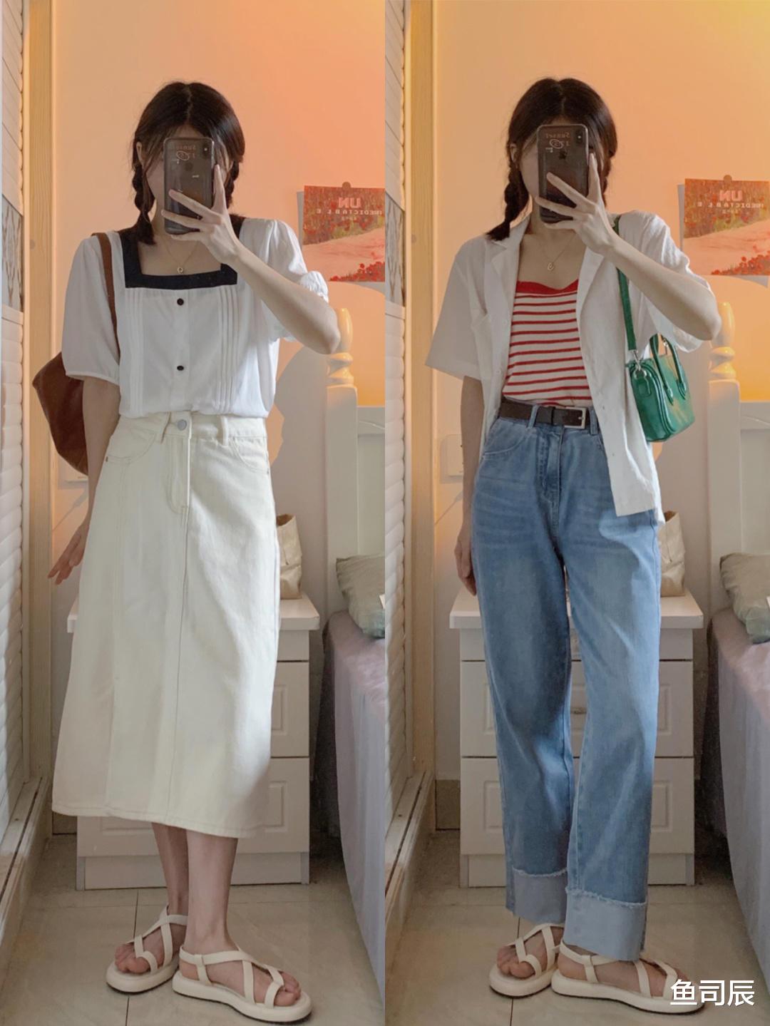 鱼司辰|韩系简约风穿搭分享,谁穿谁好看!小个子的福音来了