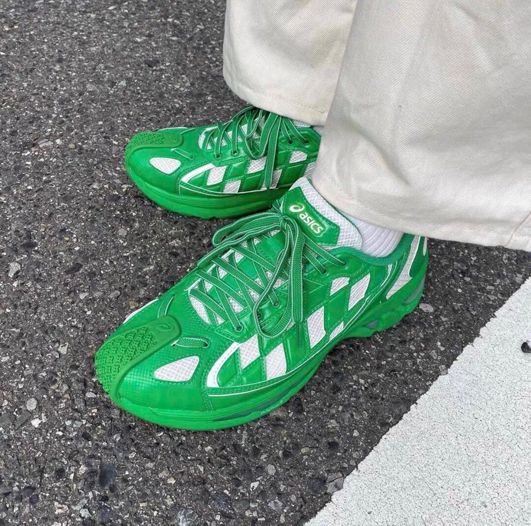 莆田鞋匠|KIKO KOSTADINOV ASI GEL-KIRIL 黑白绿格子运动减震休闲跑鞋