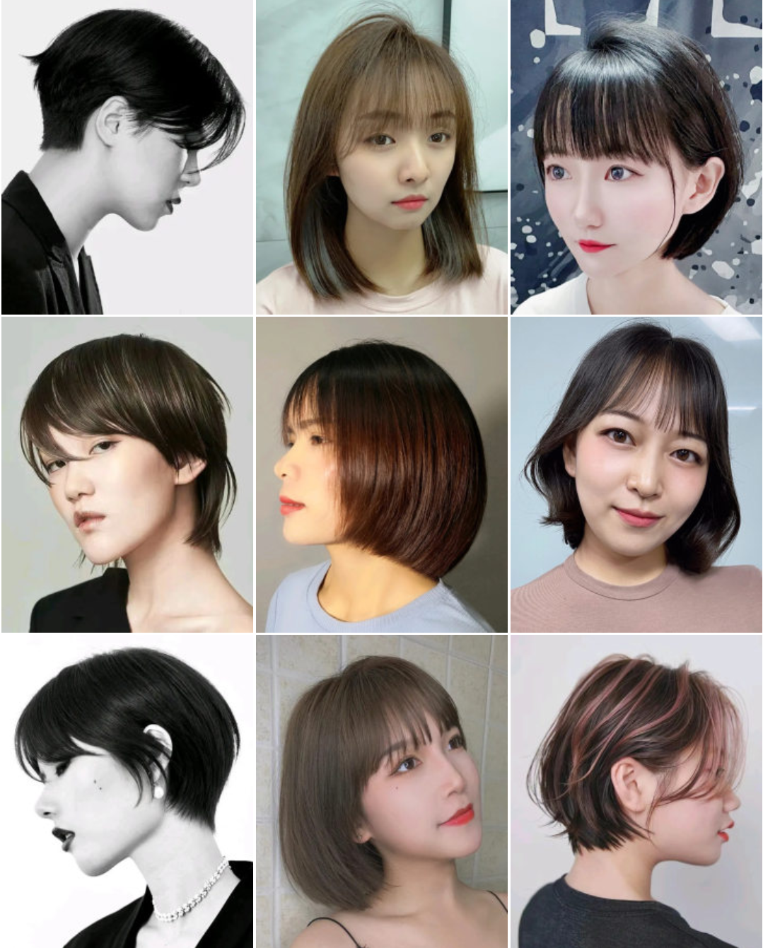 镜子发型|8月女发大全,有长有短任你选,利落时尚大不一样
