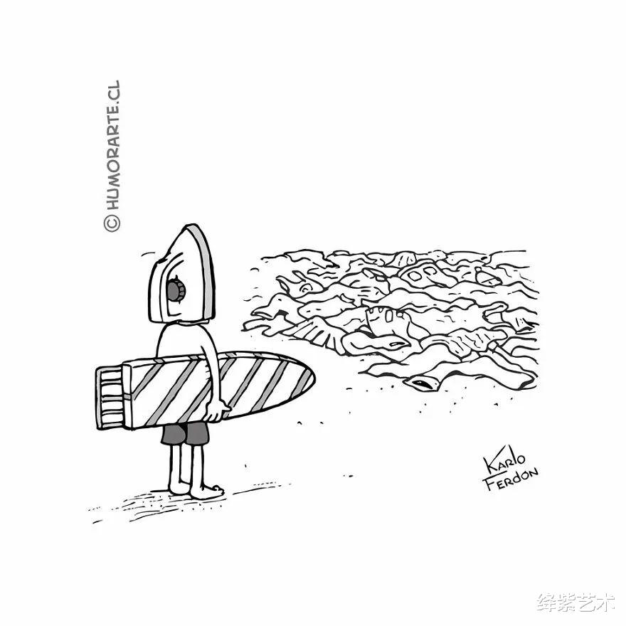 |20部极简主义漫画，黑与白之间，藏着复杂的寓意，没有人想看懂