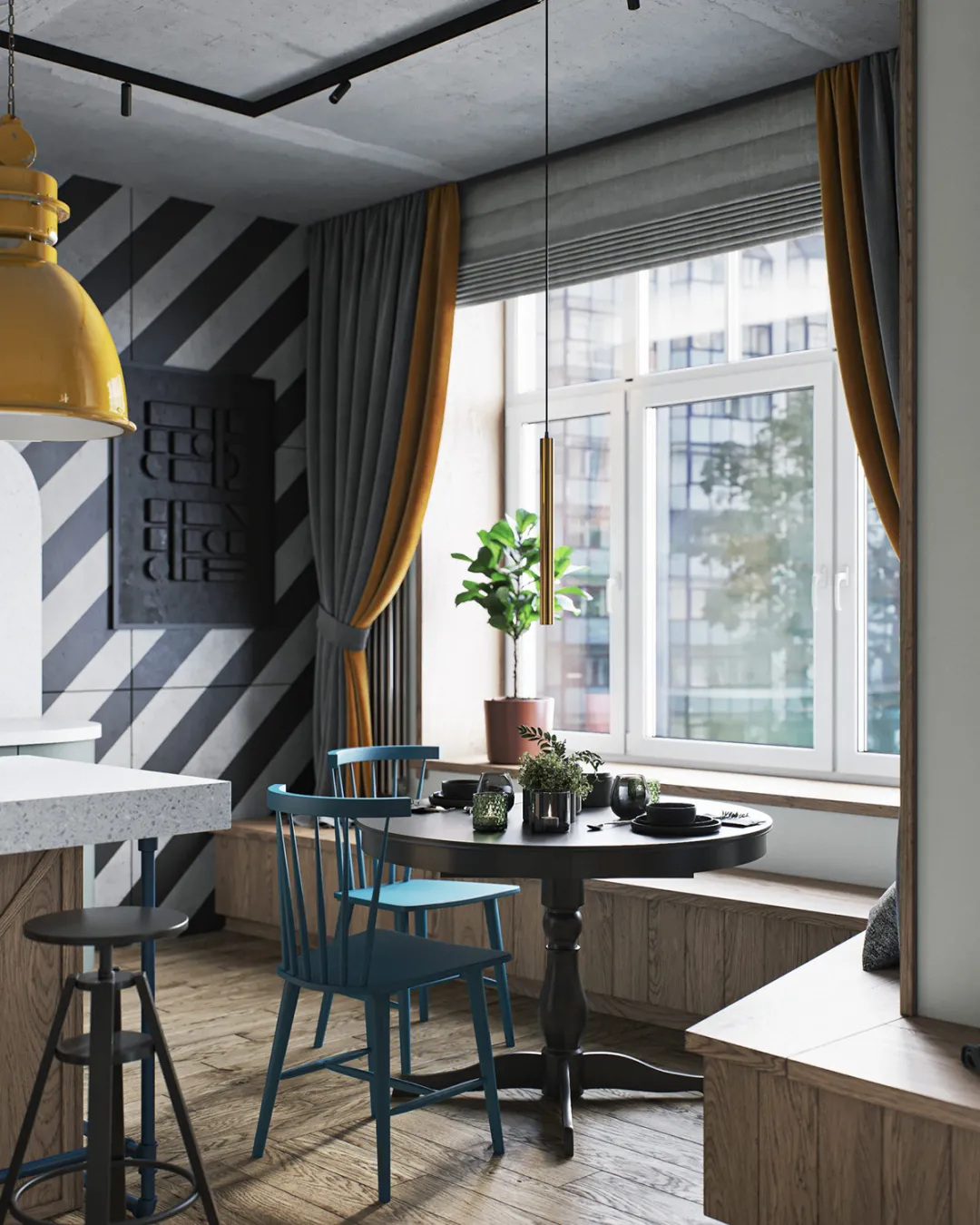 97㎡两居室堪比200㎡，这个高级灰的家，到底能有多酷？