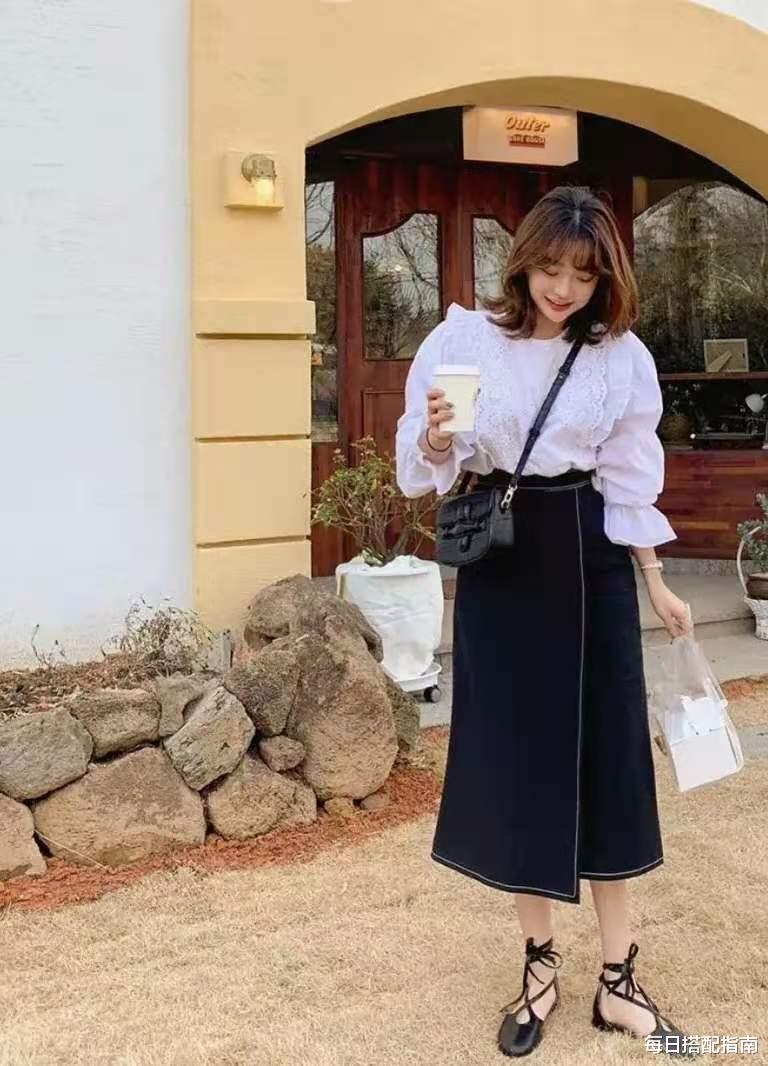 每日搭配指南|适合所有女人的：“衬衫+半身裙”，照着穿就对了，优雅更显气质