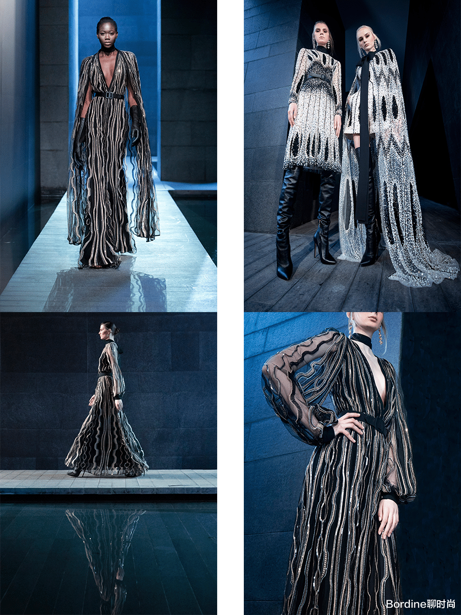 Bordine聊时尚|Elie Saab 2021秋冬系列，在困境中的坚持，对黑色和丝绒、褶皱等面料的释怀