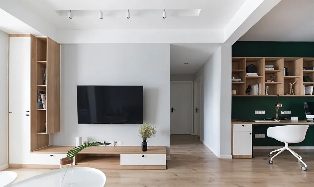 90平三居室北欧风格，书房和餐厅的开放式设计，堪称一绝！