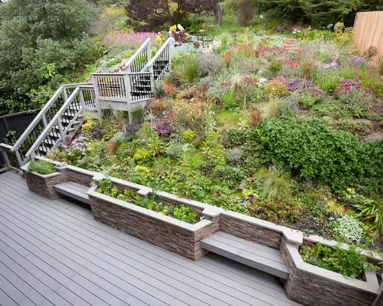 花园挡土墙,这样做太美了。