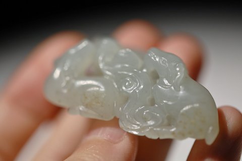 翡翠|创汇期老翡翠福娃坠——“一团和气”