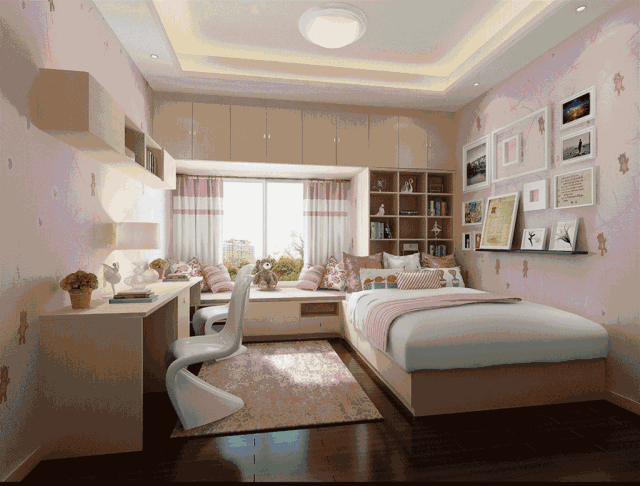 飘窗就该这样装，还能多出一个柜子，学习、收纳两不误！