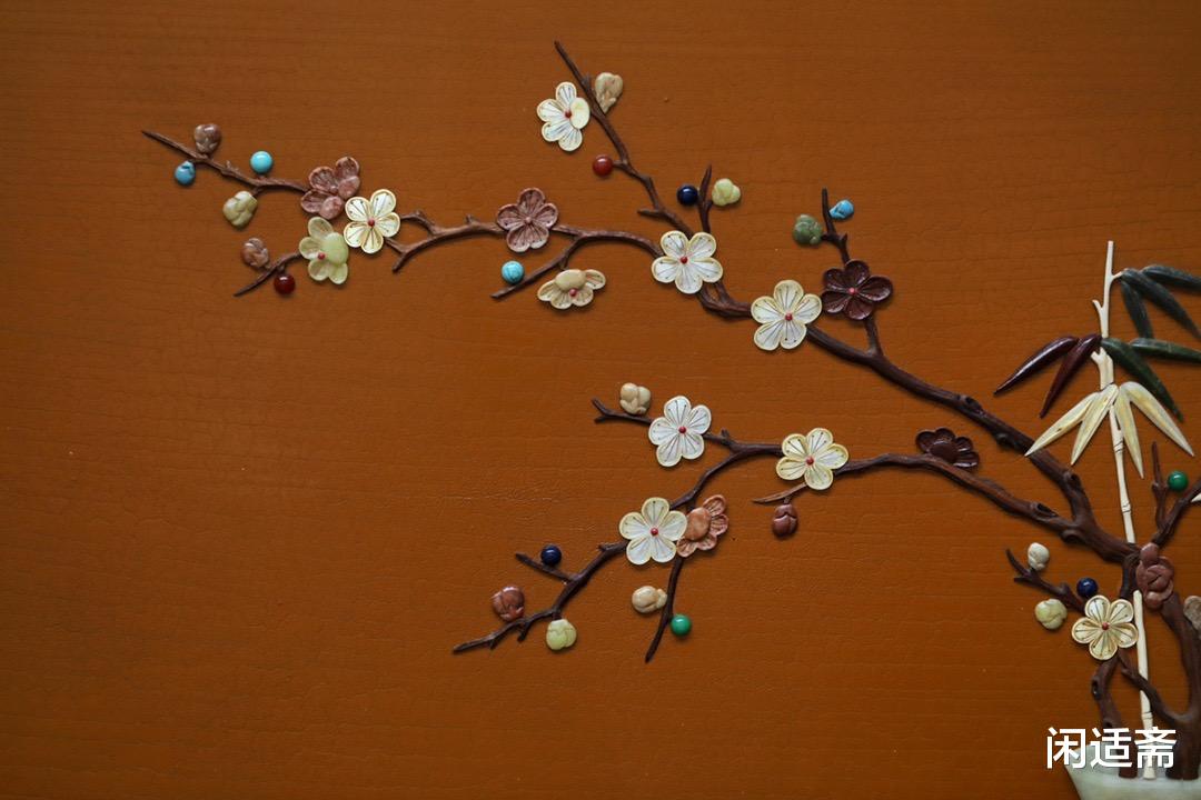 富丽文雅，百宝嵌吉祥清供图，文房厅堂装饰挂屏