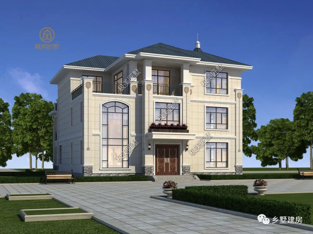 宅基地面积比较大,想建欧式别墅,这款一定不要错过
