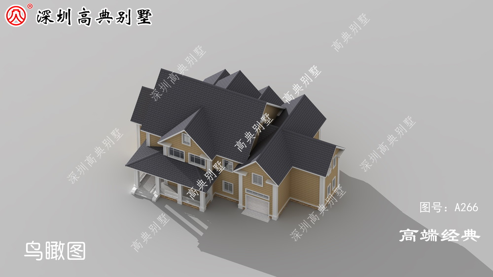 经典的罗马柱,明亮的灰色屋顶,简单而又优雅