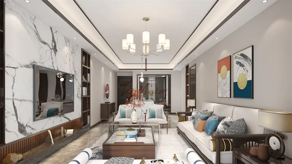 一于于|【鲁班装饰】君庭云邸143㎡新中式，四时皆雅