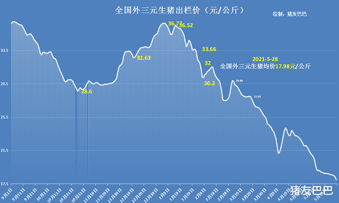 豬價、糧價畫風突變，5月28日，玉米橫盤下挫，豬價跌破“底線”-圖7
