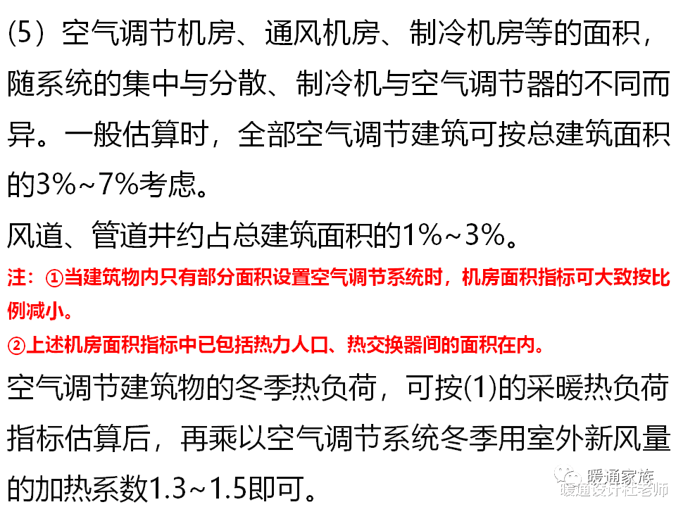 采暖、通风和空气调节方案设计用的估算指标，暖通设计师不容错过