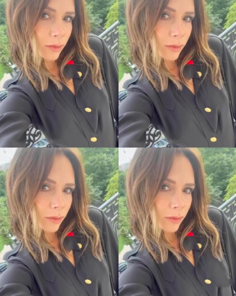 全球时尚风行|贝嫂摆经典pose火出圈!雪纺衬衫裙穿到起球,输给旗下嫩模不意外