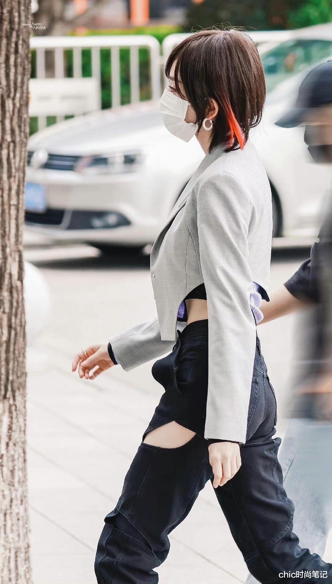 冻豆腐|终于学会释放美貌,短西装橙色挑染的娜扎,终于不是让人看过就忘