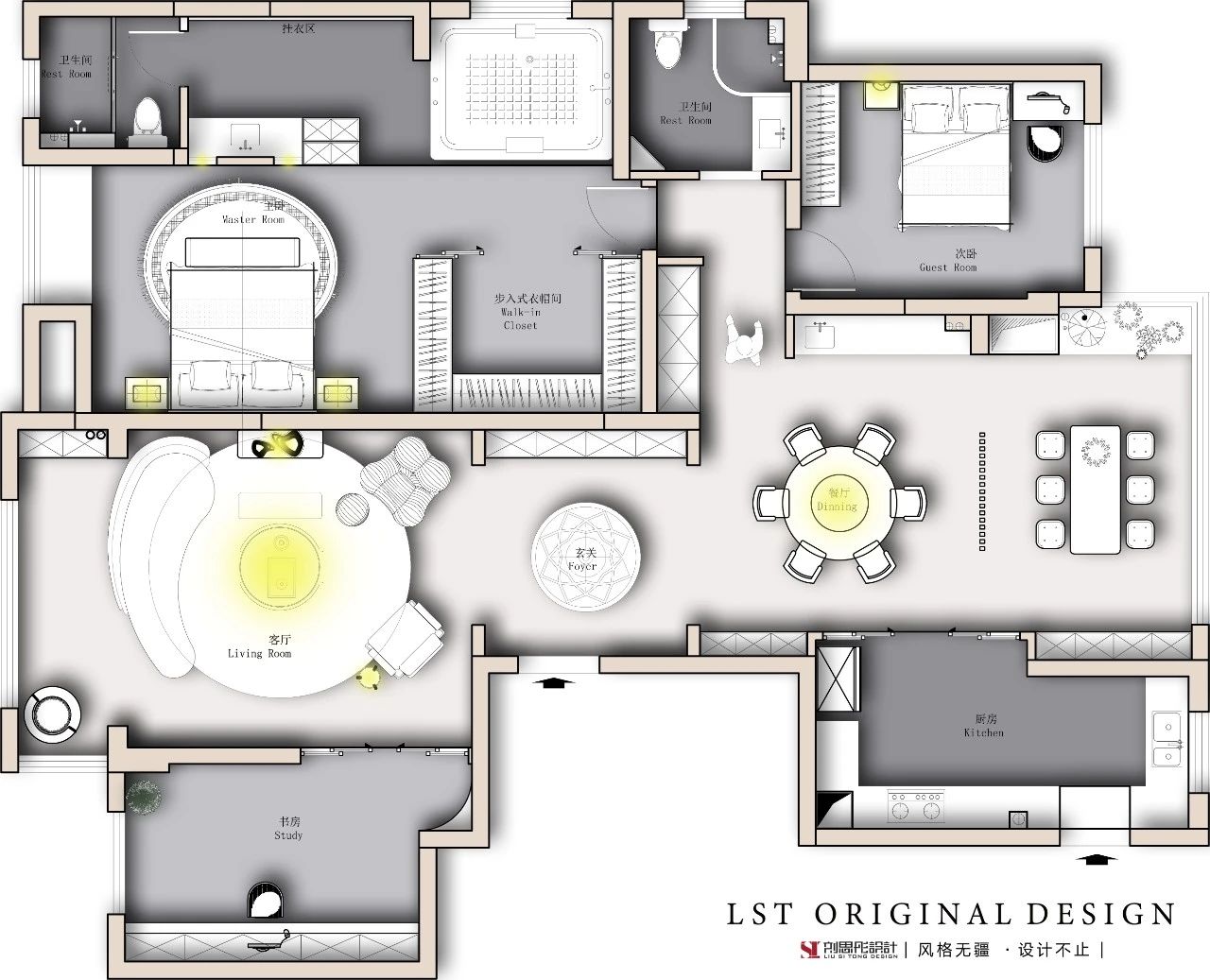 原创|刘思彤设计原创分享 御水澜湾197平户型深度解析！