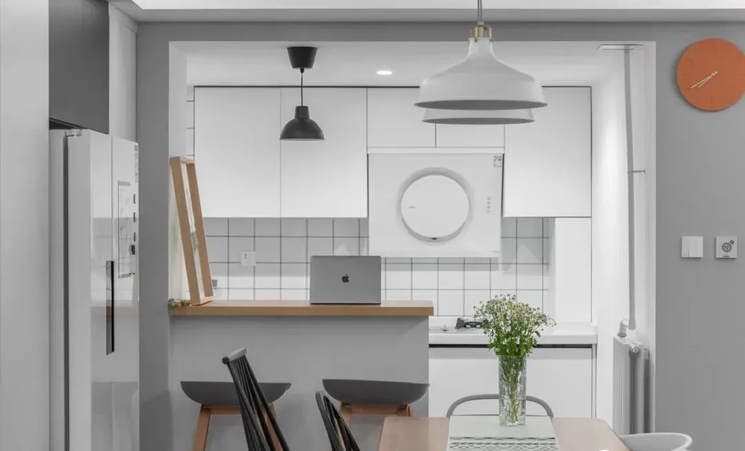 107㎡北欧风三居室，客餐厨一体，还有开阔健身室，带娃健身两不误！