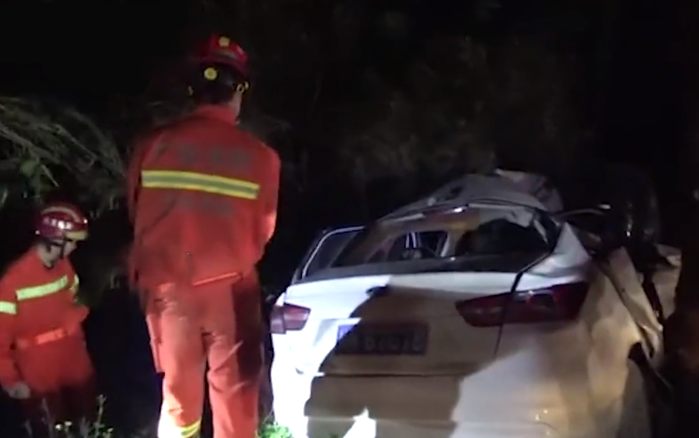 焰冰聊生活 痛心！广西一女司机深夜驾车撞大树，同行的2名女子当场死亡