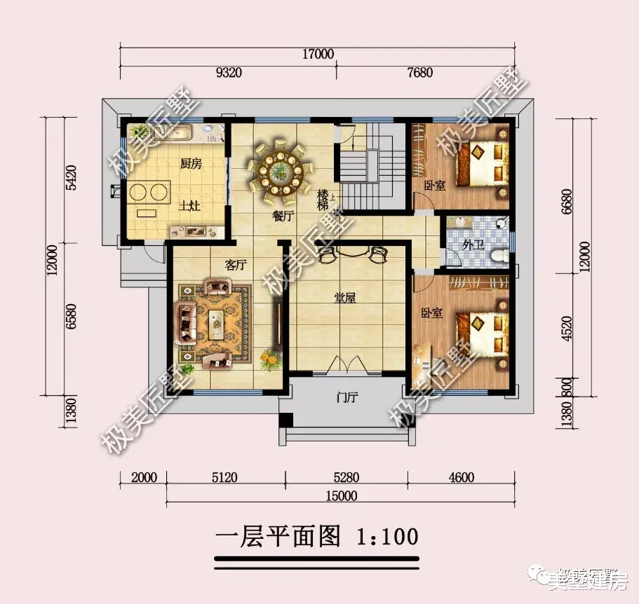 暖色调的三层欧式别墅,活泼可爱,占地二百平可建
