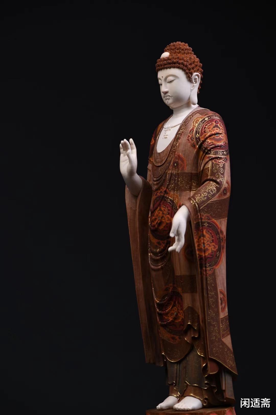 雕刻|佛像雕刻艺术品，老山檀香木雕，释迦牟尼佛