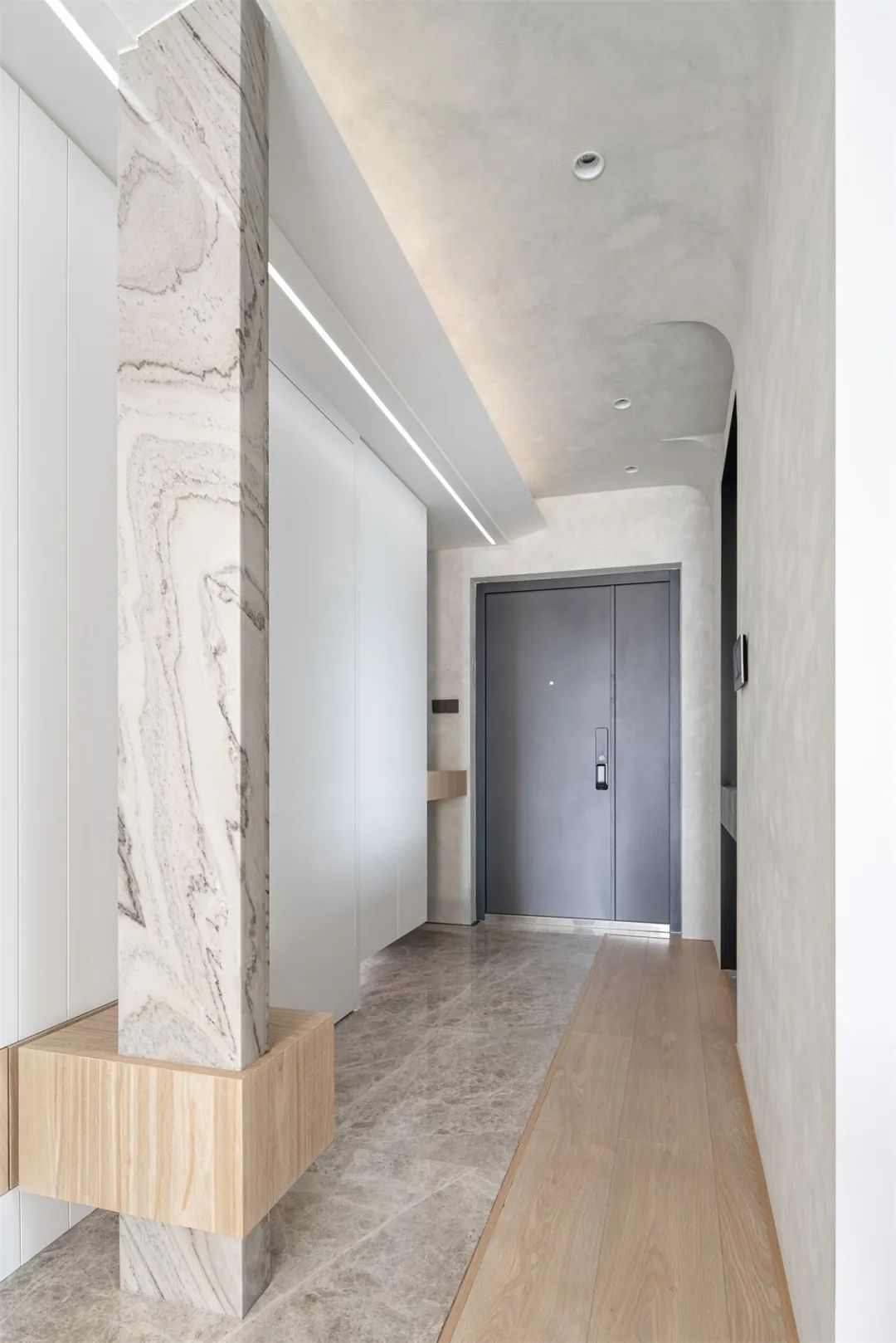 水泥墙、弧形设计：143m2摩登风，大概就是理想豪宅吧？