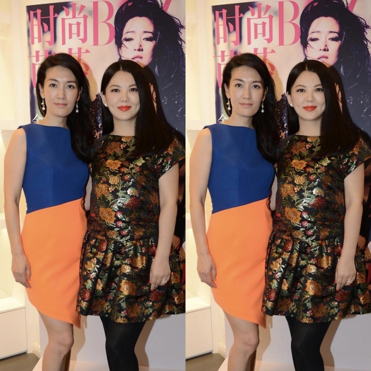 李湘|李湘的气质穿印花裙也不花哨，这造型优雅又迷人，挺符合她的年纪