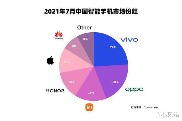 vivo|国内手机市场份额重新洗牌，华为第六、荣耀第四，第一出乎预料