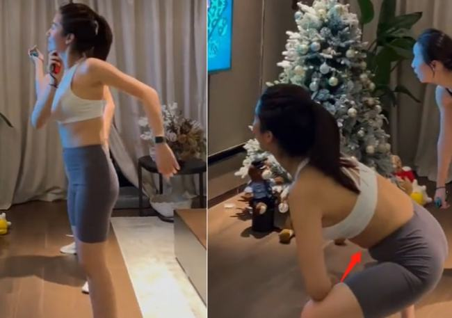 杨采钰|杨采钰豪宅内热舞，穿运动内衣秀傲人身材，因动作幅度大露出赘肉