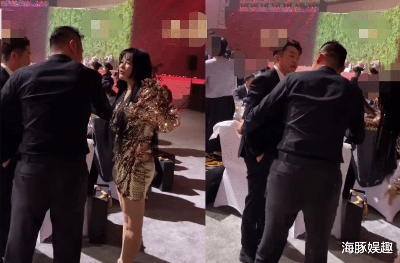 冉莹颖|拳王夫妇盛装参加宴会，娇妻身材丰满太惹眼，与异性热聊笑得欢