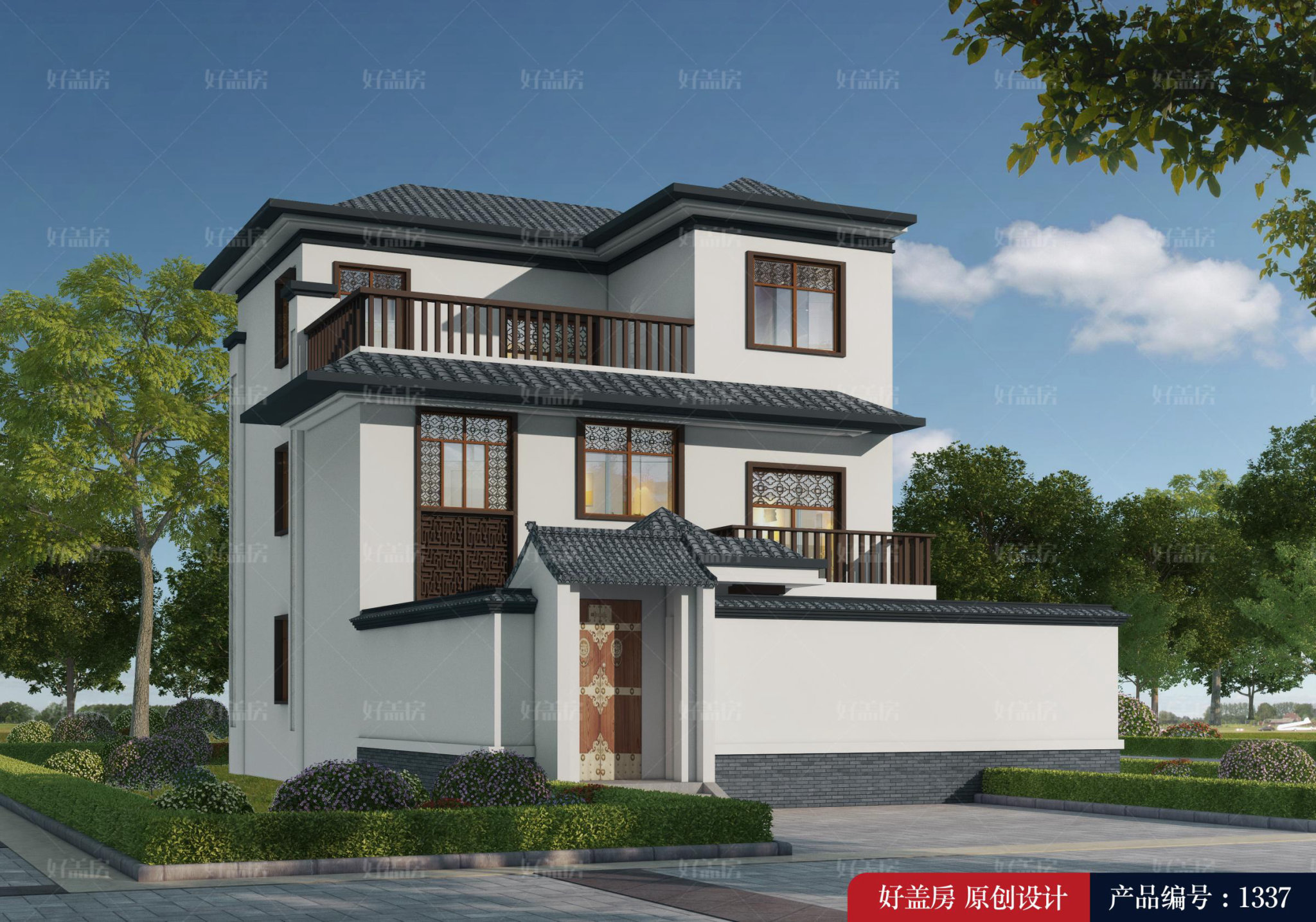 |中式农村自建房图片