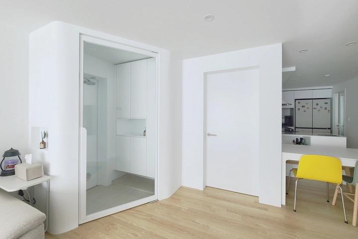 汉族姑娘搭伙韩国男士：80平小家，1㎡异形玄关！让回家变成诱惑