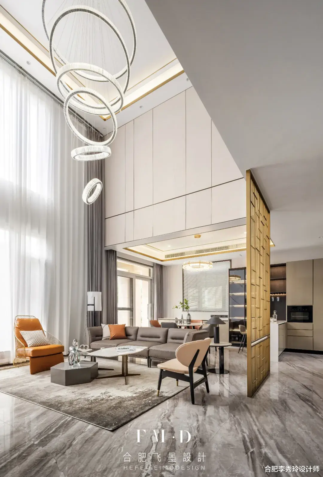 合肥李秀玲设计师|450㎡上下六层别墅，70万打造现代轻奢风，这是一个家的最高境界