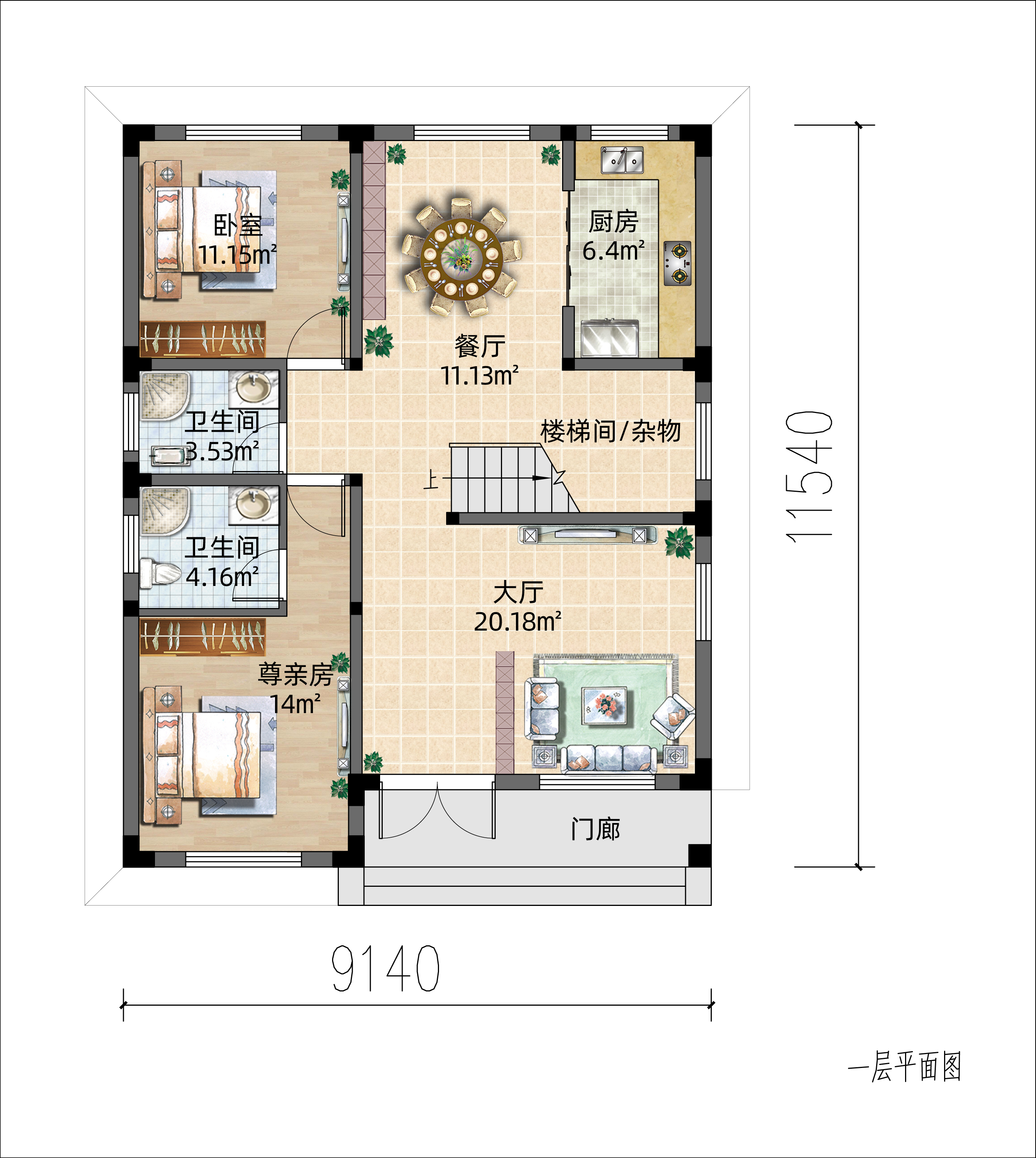 简欧|简欧二层别墅，占地仅百方也可以完美布局！