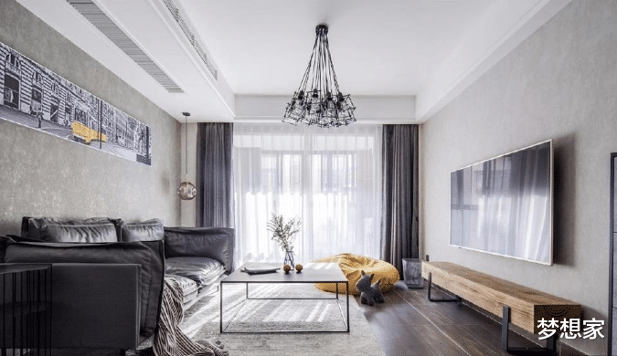 |80㎡“清新”北欧风，典雅而不压抑，色彩运用得恰当好处，真漂亮