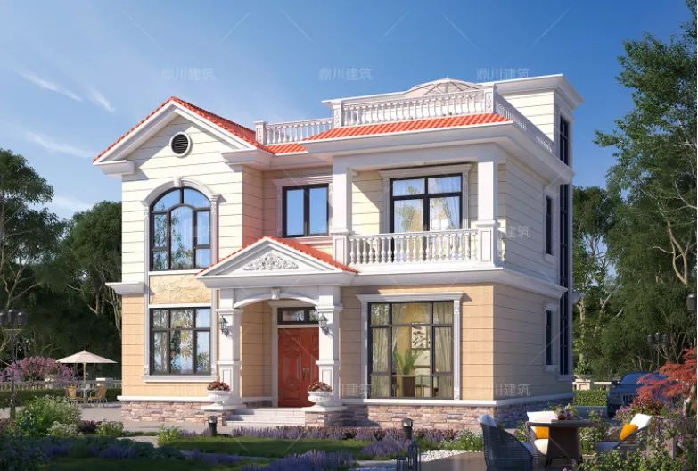 3款带屋顶大露台农村别墅,实用经济的优质户型