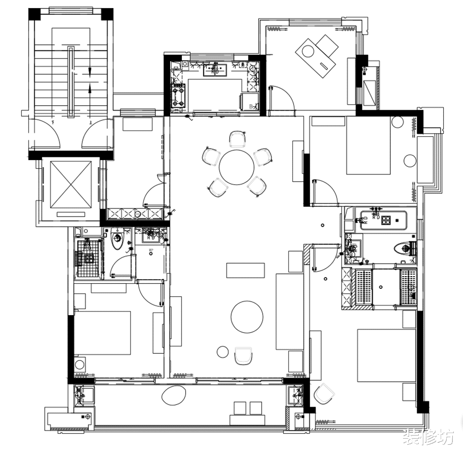 装修坊|以东方雅韵铺陈空间,借用山水之灵气,打造现代的宜居空间