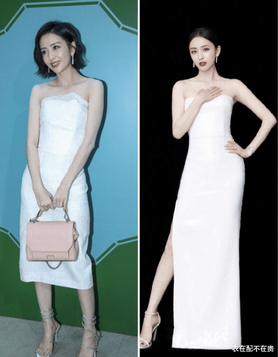 刘亦菲|刘亦菲胖到收不住?穿抹胸裙显“倒三角”身材,但气质完全撑得住