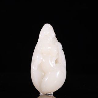 雕刻|和田玉 巧色 扁条 手镯