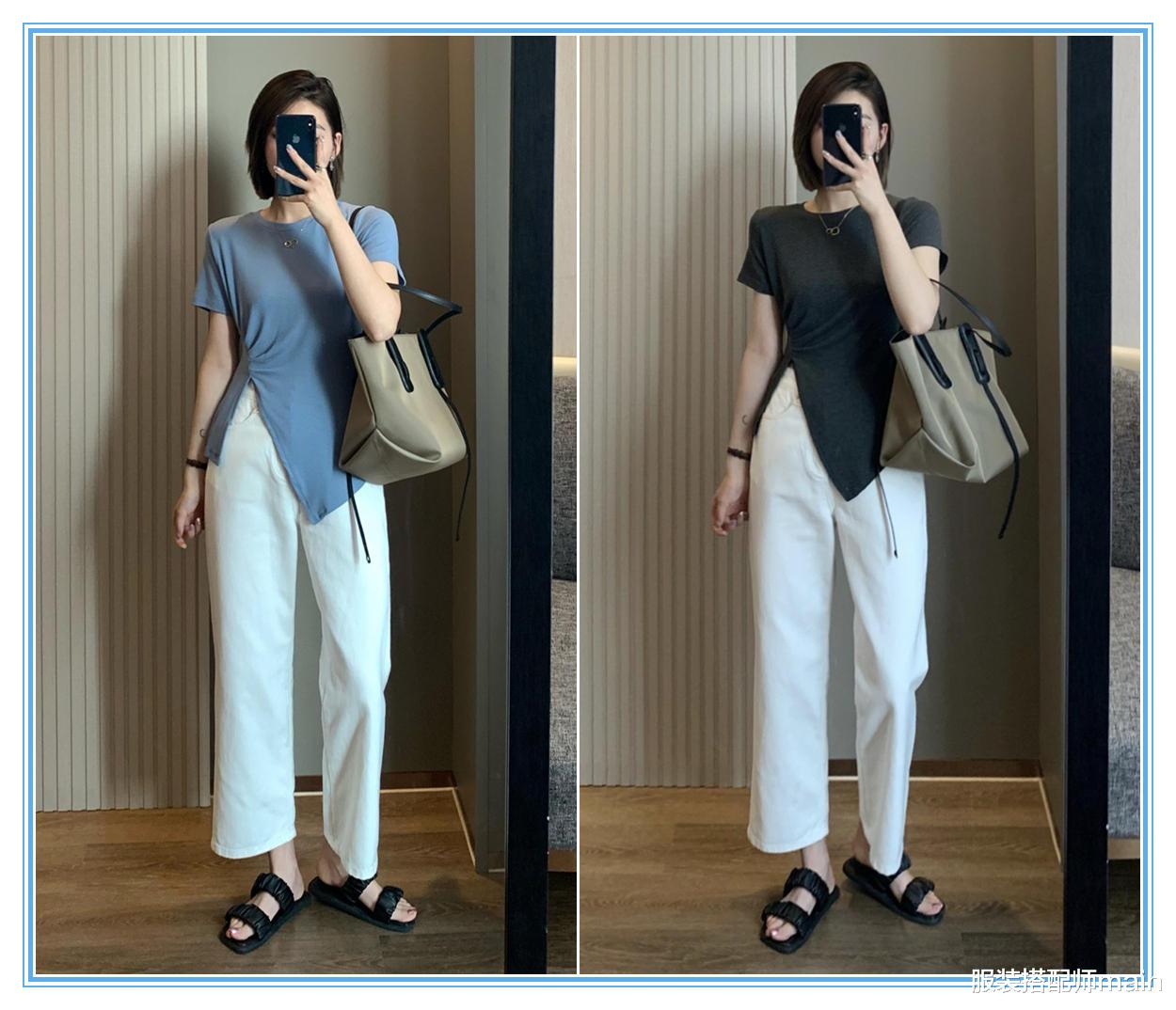 服装搭配师main|今夏必选3条牛仔裤,比短裤凉快比阔腿裤时髦,腿粗胯宽别错过