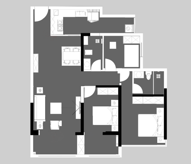 120平美式风三居室，高雅家具搭配轻奢金属系装饰艺术气息十足