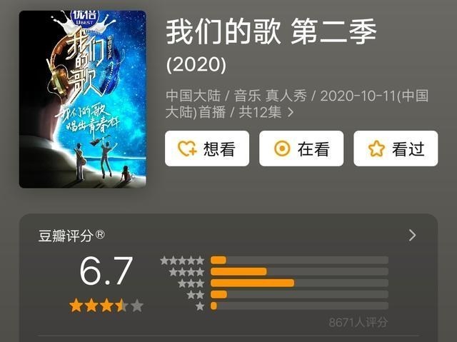 邓家佳|《我们的歌》第三季评分出炉，与第二季持平，不如第一季