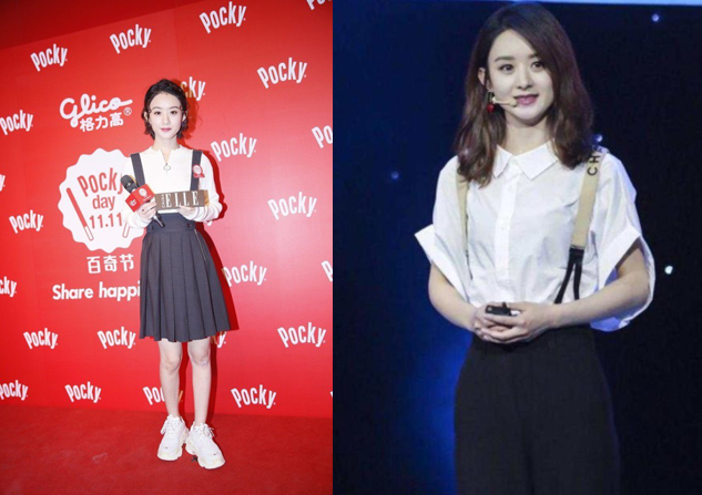 潮流搭配师甜甜|赵丽颖变身“清纯学姐”，穿校园风减龄可爱，看着好像未成年