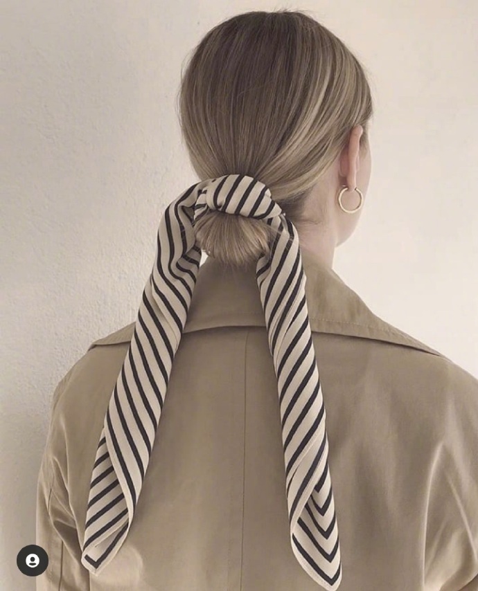 苹果|夏天如何扎头发显优雅气质？“法式丝巾+扎发”，江疏影也扎了！